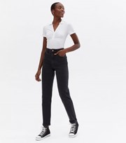New Look Tall Black Waist Enhance Tori Mom Jeans